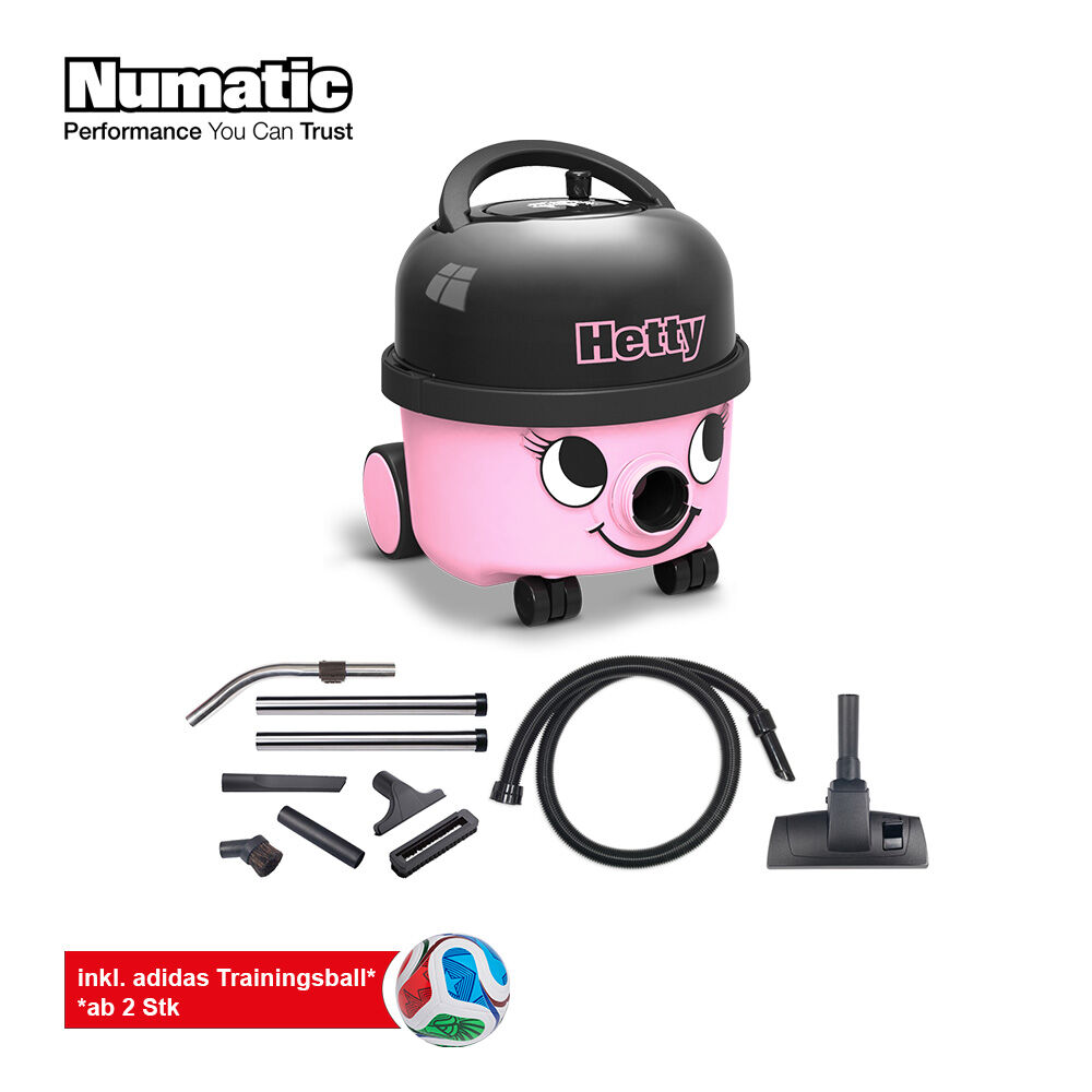 Numatic WM Aktion Numatic Hetty Compact Staubsauger, 3 Stück + addidas Trainingsball gratis