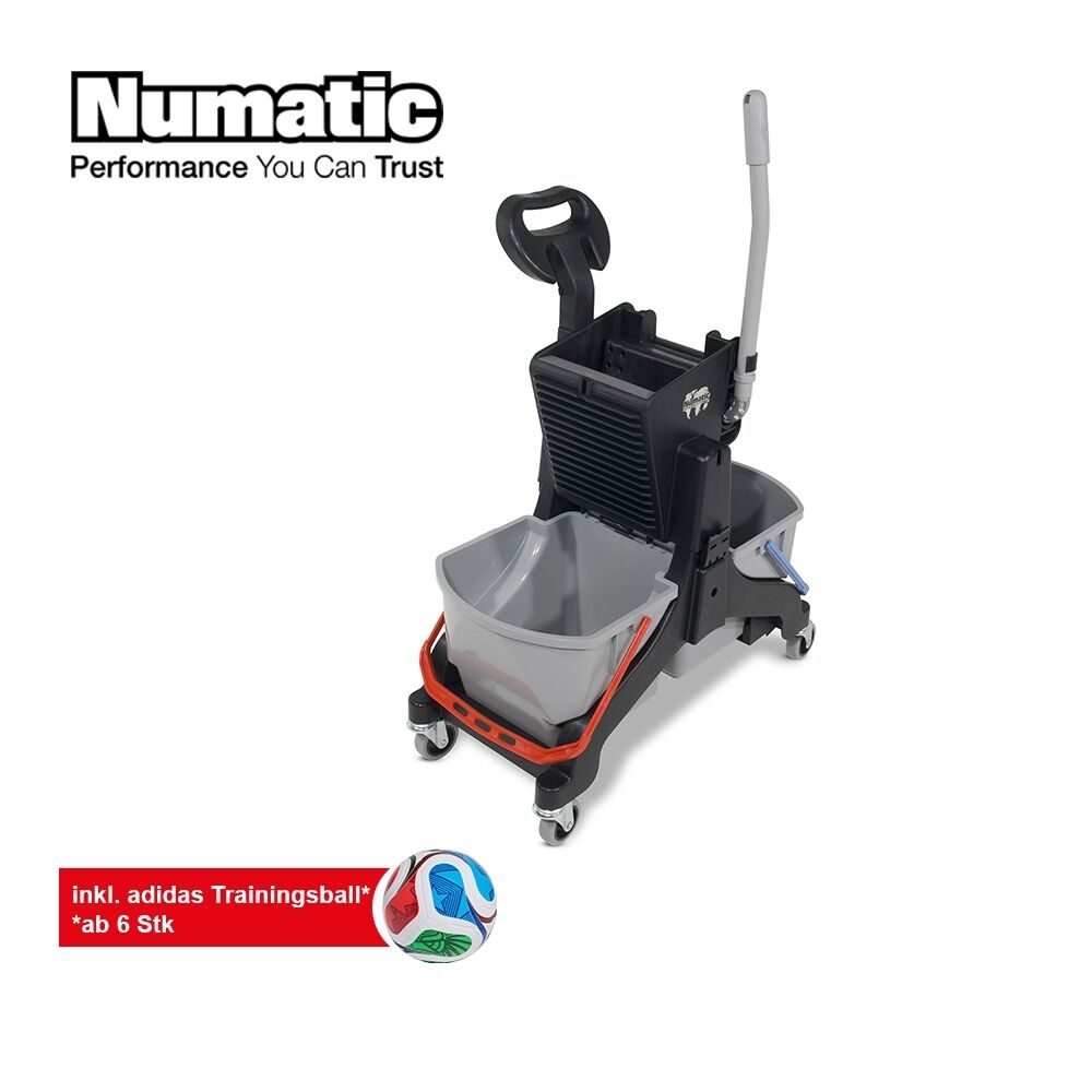 Numatic WM Aktion Numatic MidMop Black Reinigungswagen, 6 Stk + adidas Trainingsball