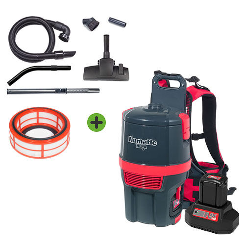 Numatic Batterie Rucksacksauger RSB150HNX (Hepa 13) Numatic Batterie Rucksacksauger RSB150HNX (Hepa 13)