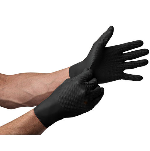 Einmalhandschuhe Mercator gogrip, Nitril, schwarz, Gr. L Einmalhandschuhe Mercator gogrip, Nitril, schwarz, Gr. L