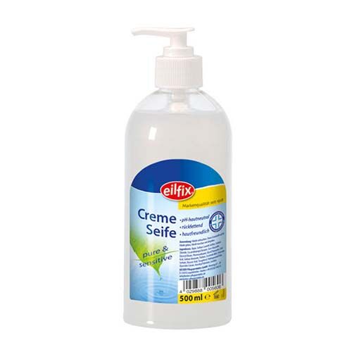 eilfix Cremeseife im Pumpspender, Sensitive, 500 ml