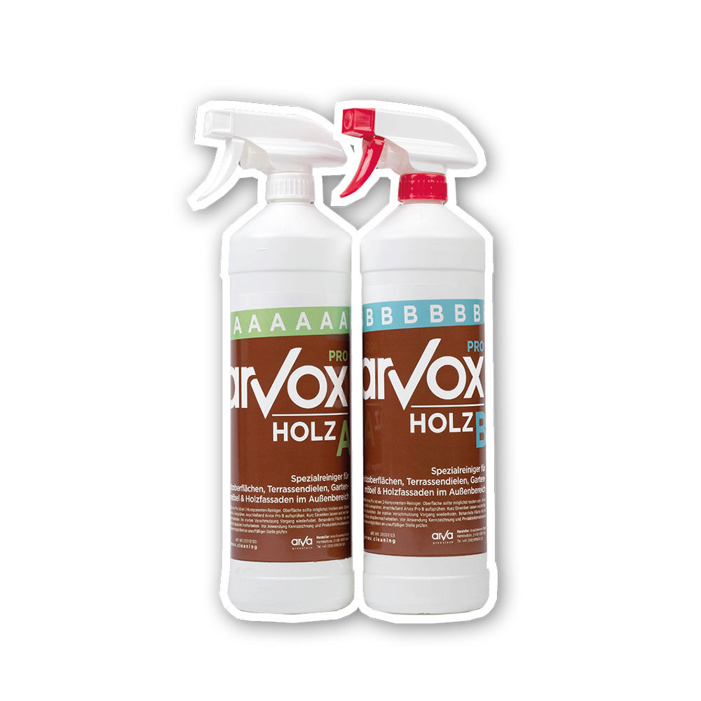 Arvox Pro Holz Reiniger, 2 x 1 L Flasche Set
