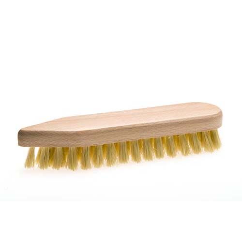 Scheuerbürste mit Naturfasern, spitz/runde Form, ohne Bart Scheuerbürste mit Naturfasern, spitz/runde Form, ohne Bart