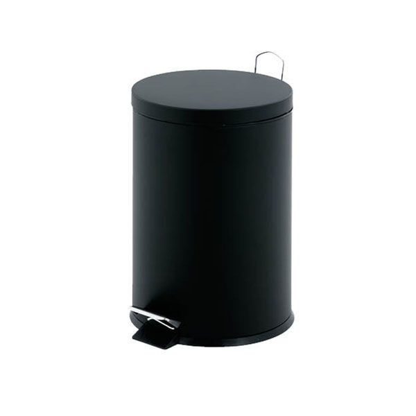 Metall Pedal-Abfalleimer, 12 L, schwarz