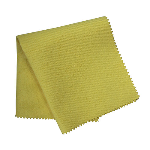 Mikrofaser PU-Tuch, Zick-Zack Rand, gelb Mikrofaser PU-Tuch, Zick-Zack Rand, gelb