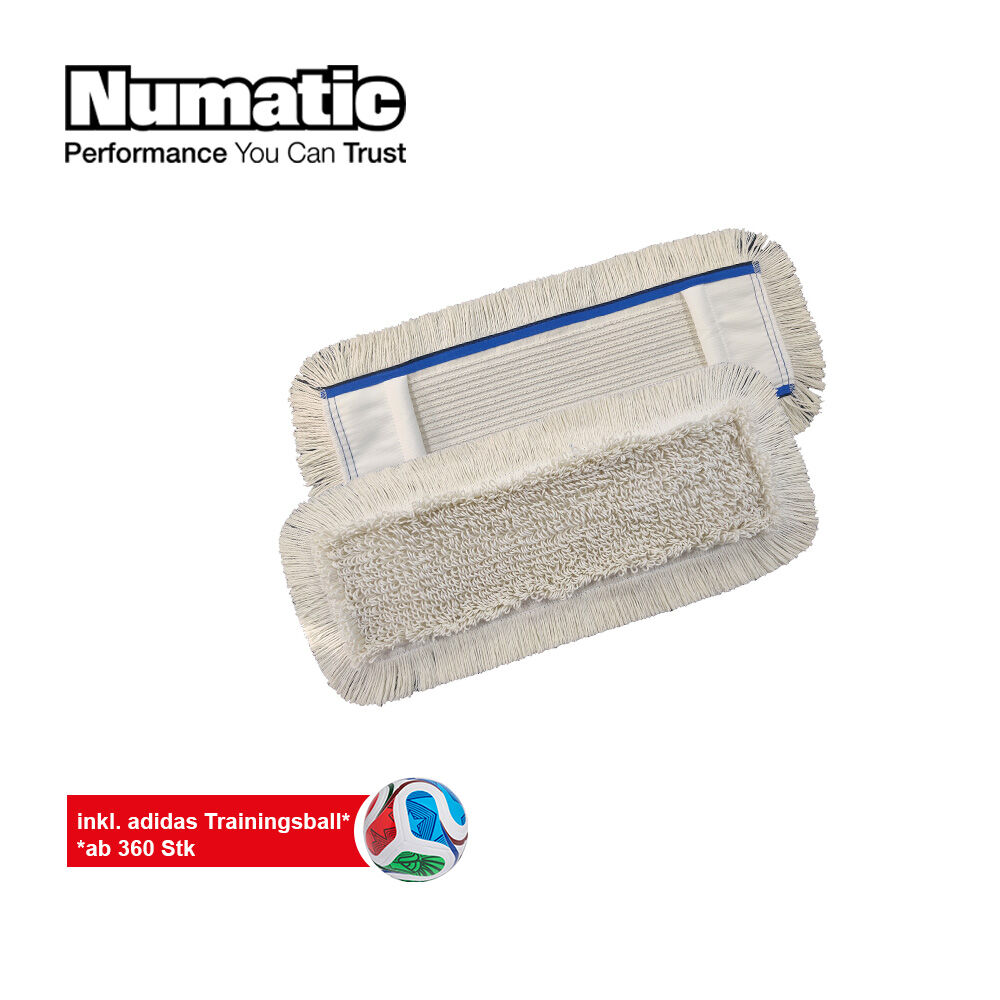 Numatic WM Aktion SmartPlus Baumwolle Light ST Wischbezug 40 cm, 360 Stk + adidas Trionda Trainingsball