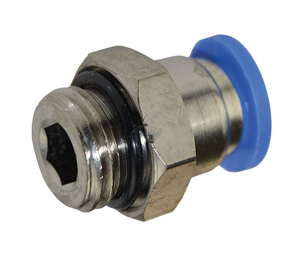 Gerader Steckanschluss Gewinde 1/2" - 10 mm Gerader Steckanschluss Gewinde 1/2" - 10 mm