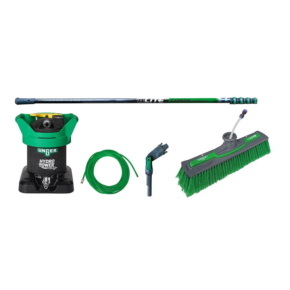 Unger HydroPower Ultra Reinwasser-Glasreinigung Set, Einsteiger, Carbon 6 m