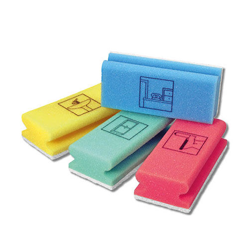 Putzschwamm kratzfrei, grün/weiß mit Piktogramm Putzschwamm kratzfrei, grün/weiß mit Piktogramm