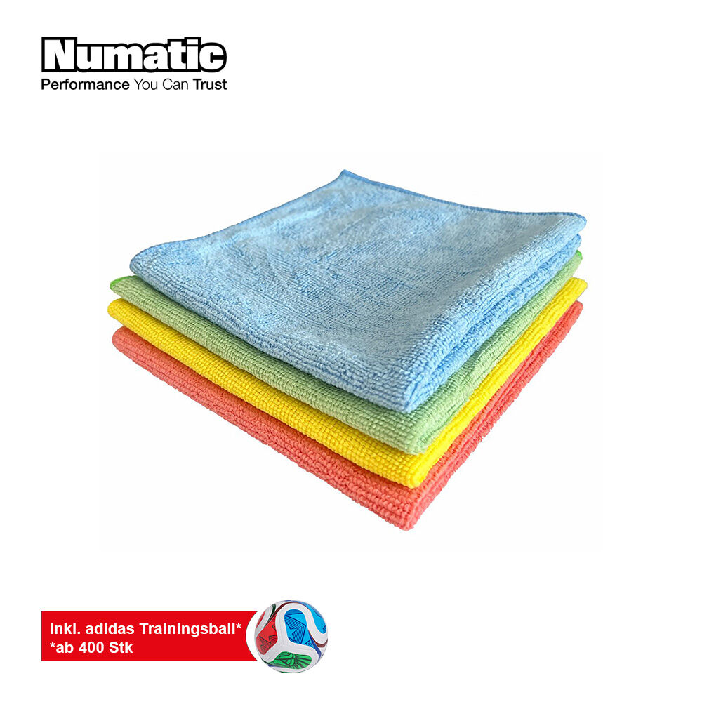 Numatic WM Aktion NuTex Micro320 Mikrofasertuch rot, 400 Stk + adidas Trionda Trainingsball