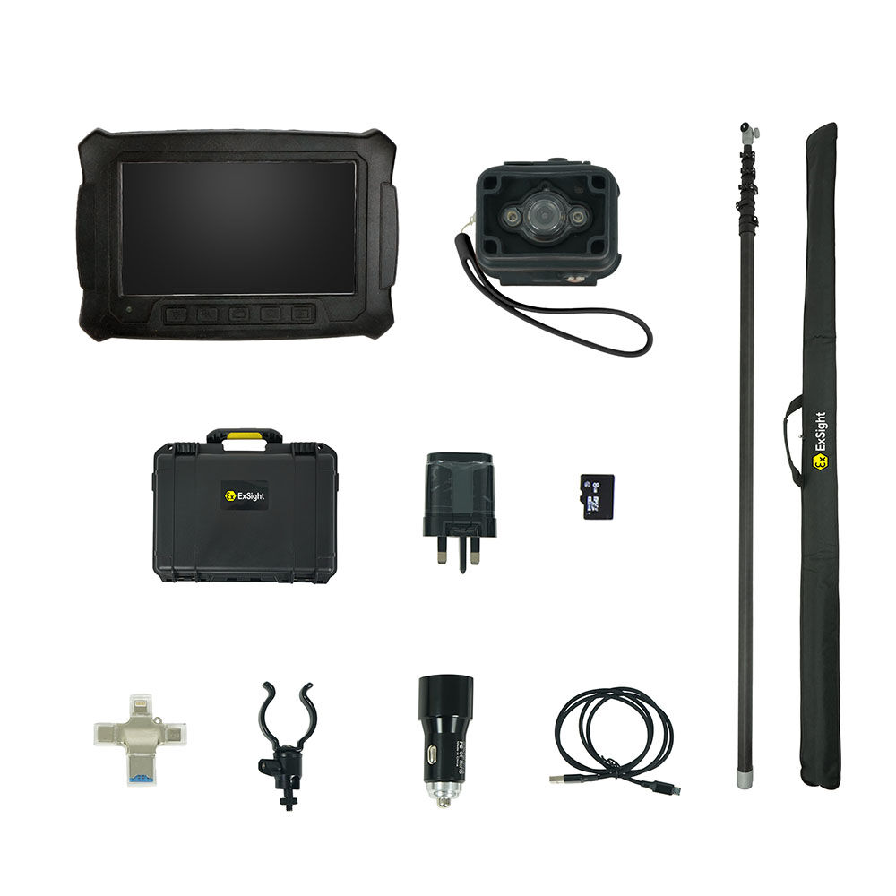 skyVac ExSight ATEX-Inspektionskamera- und Stangen-Set