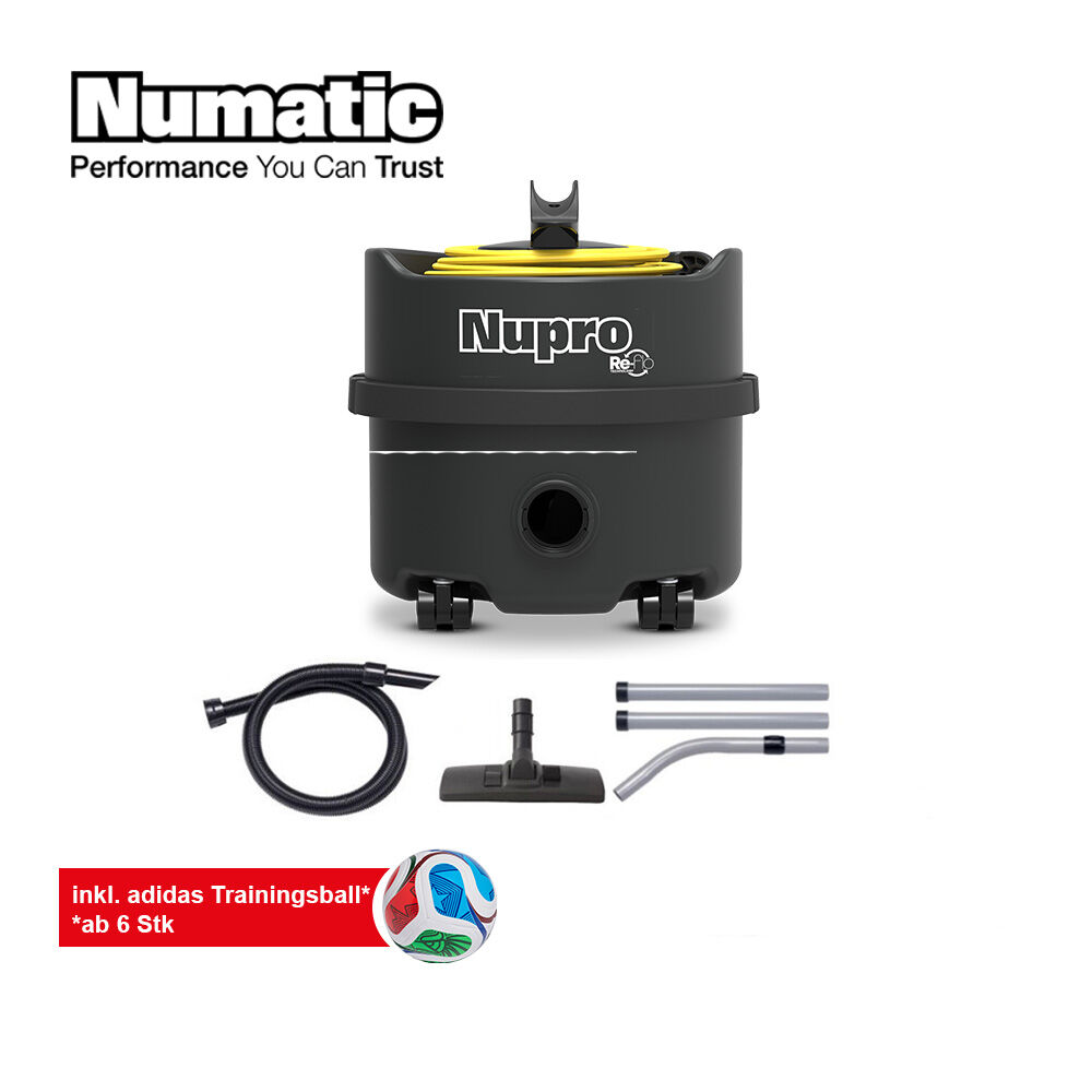 Numatic WM Aktion Numatic Nupro 180 (PRP180-11) Staubsauger, 6 Stk + adidas Trainingsball gratis