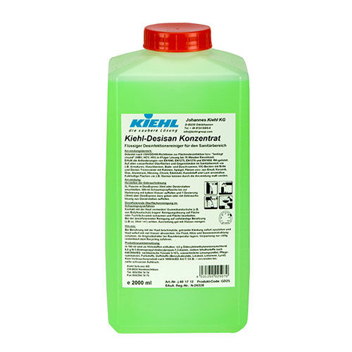 Kiehl-Desisan Konzentrat, säurefreier Desinfektionsreiniger, 2 L Flasche