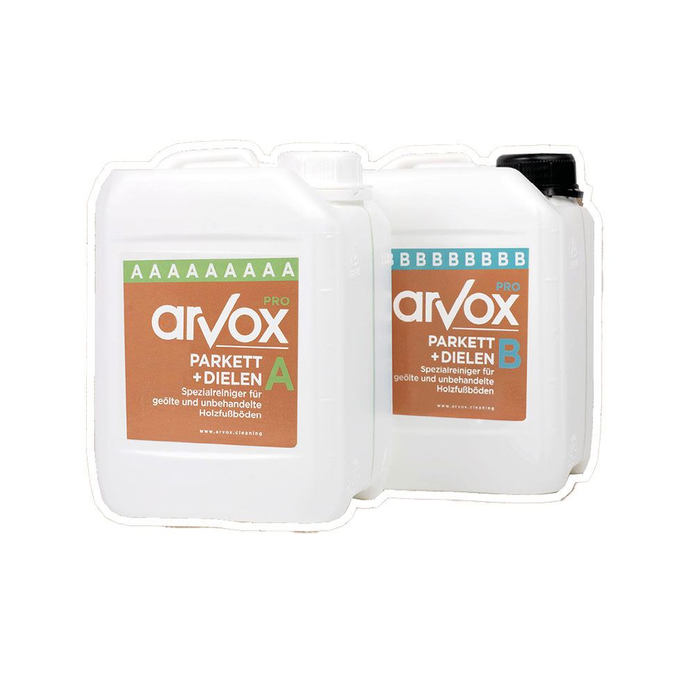 Arvox Pro Parkett + Dielen Reiniger, 2 x 5 L Kanister Set