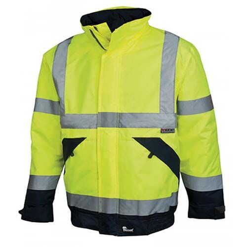 Hi-Viz Bomber Jacke, Gelb Hi-Viz Bomber Jacke, Gelb
