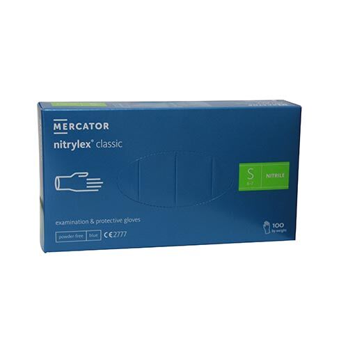 Einmalhandschuhe Mercator nitrylex classic, Nitril, blau Einmalhandschuhe Mercator nitrylex classic, Nitril, blau
