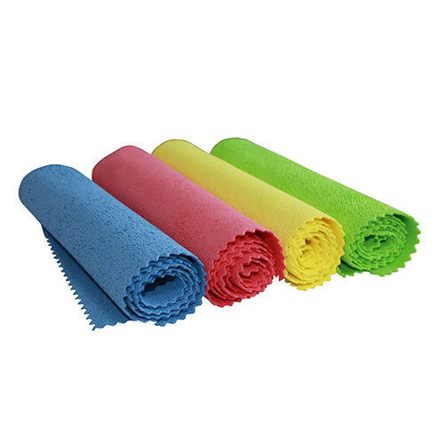 Mikrofaser PU-Tuch, Zick-Zack Rand Mikrofaser PU-Tuch, Zick-Zack Rand