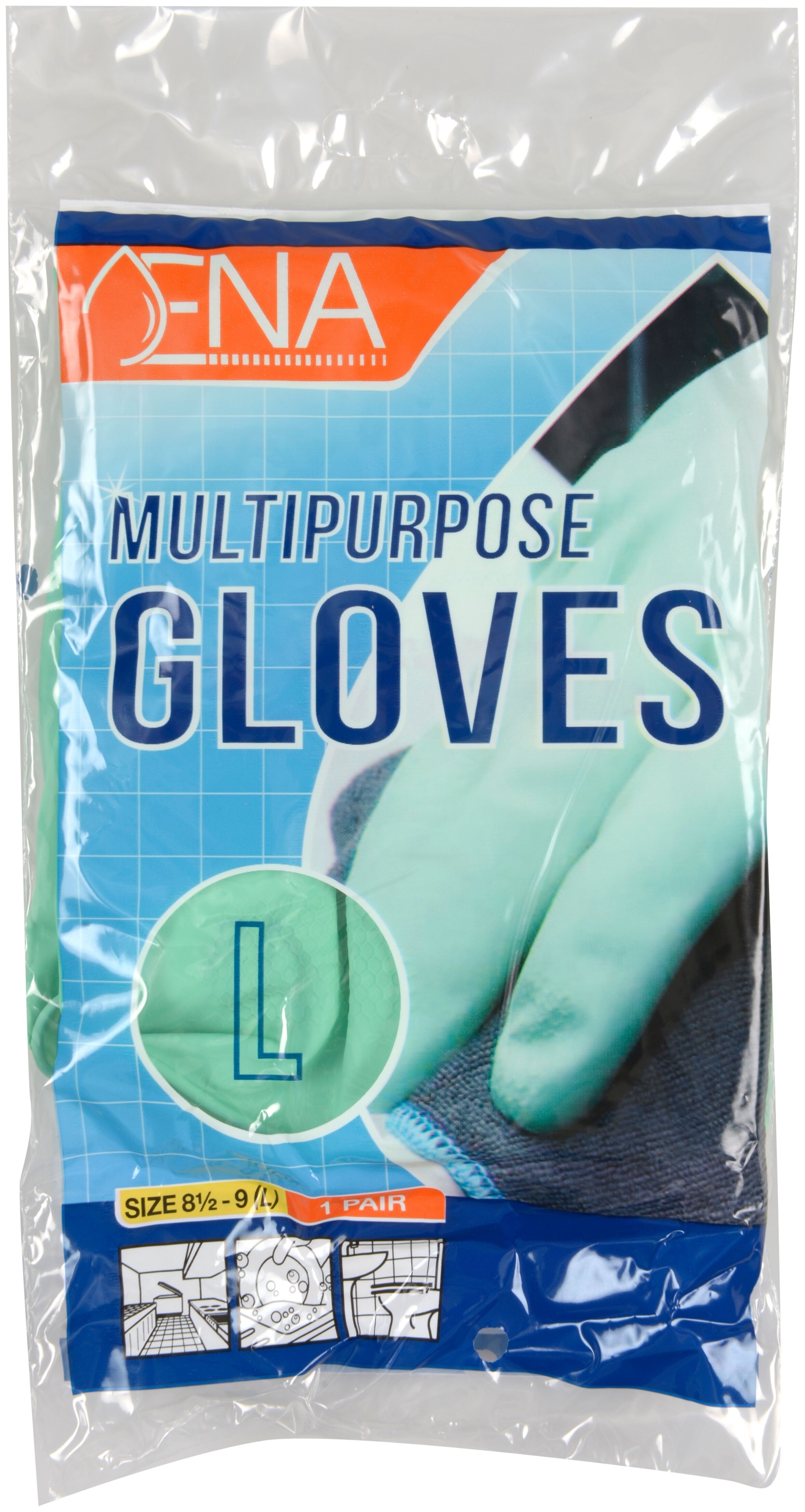 Haushaltshandschuhe ENA Multipurpose, Latex, grün, Gr. L Haushaltshandschuhe ENA Multipurpose, Latex, grün, Gr. L