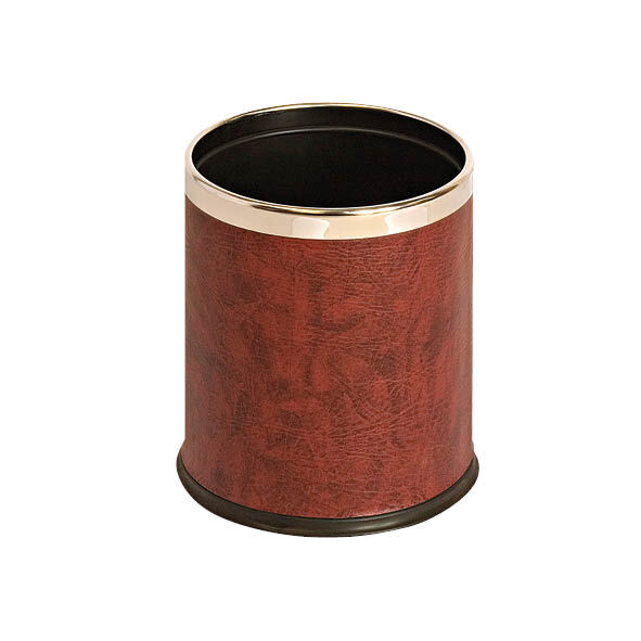 Papierkorb, 10 Liter, rot/chrom