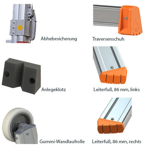 Poeschco Auswechselbare Ersatzteile für Glasreinigerleitern
