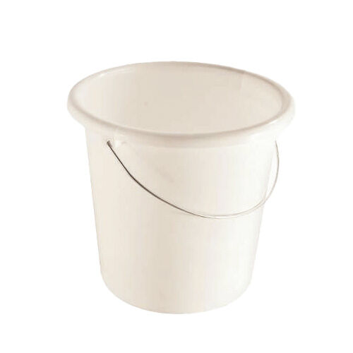 Kunststoffeimer mit Metallbügel, 5 L, weiß Kunststoffeimer mit Metallbügel, 5 L, weiß