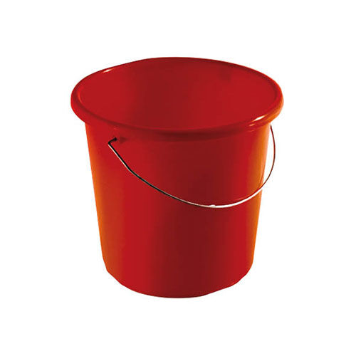 Kunststoffeimer mit Metallbügel, 10 L, rot Kunststoffeimer mit Metallbügel, 10 L, rot