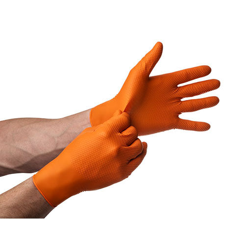 Einmalhandschuhe, Mercator gogrip, Nitril, orange, Gr. M Einmalhandschuhe, Mercator gogrip, Nitril, orange, Gr. M