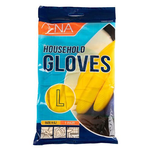 Haushaltshandschuhe ENA Household, Latex, gelb, Gr. L Haushaltshandschuhe ENA Household, Latex, gelb, Gr. L