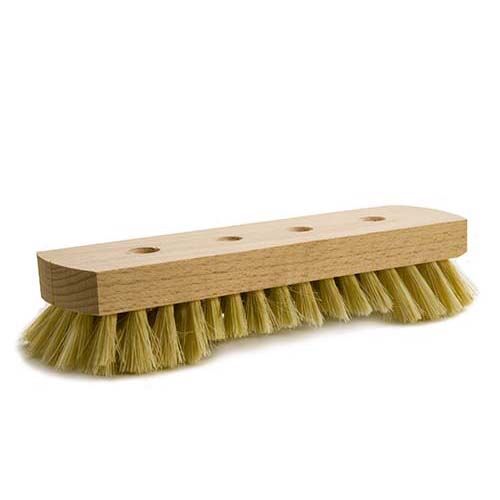 Schrubber Naturfaser, 23 cm, mit Bart und 4-Loch