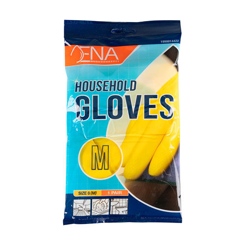 Haushaltshandschuhe ENA Household, Latex, gelb, Gr. M Haushaltshandschuhe ENA Household, Latex, gelb, Gr. M