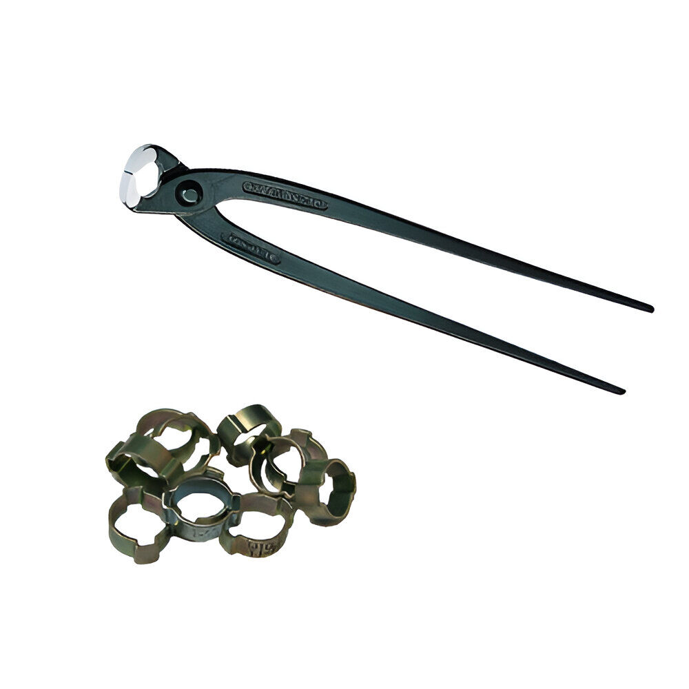 Rabitzzange und Klemmschellen Set
