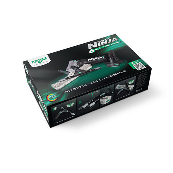 Unger ErgoTec NINJA Complete Glasreinigungs-Set 6in1 Unger ErgoTec NINJA Complete Glasreinigungs-Set 6in1