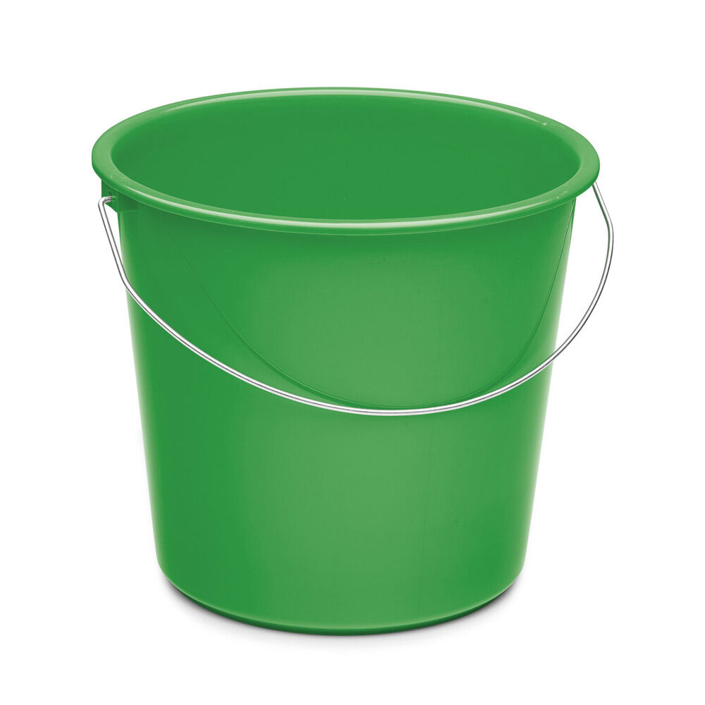 Kunststoffeimer mit Metallbügel, 10 L, grün