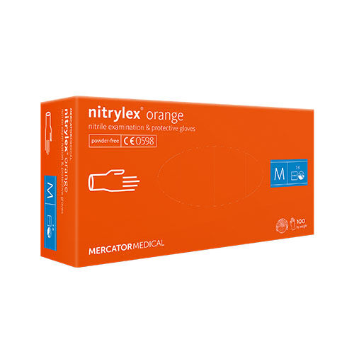 Mercator nitrylex orange Nitrilhandschuhe, Gr. M