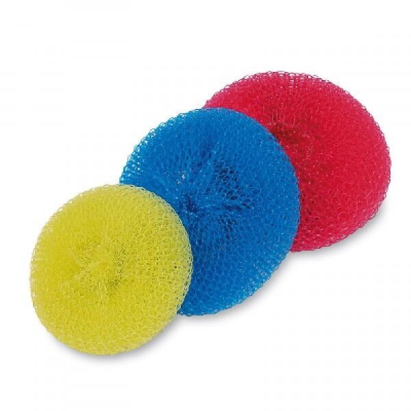 Kunststofftopfreiniger, 10 gr., rot/ blau/ gelb Kunststofftopfreiniger, 10 gr., rot/ blau/ gelb