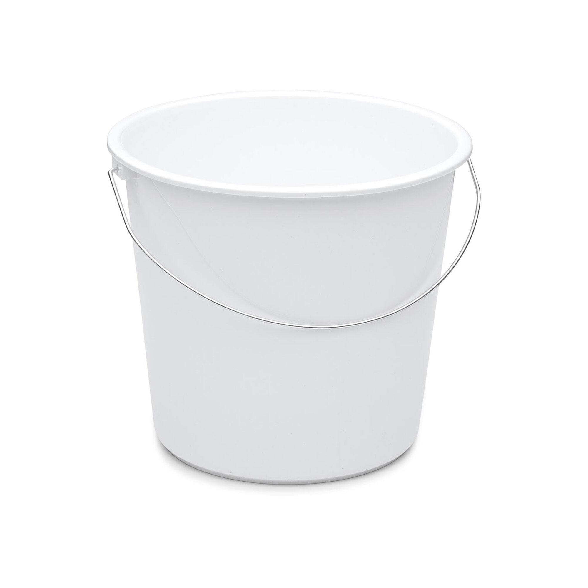Kunststoffeimer mit Metallbügel, 10 L, weiß