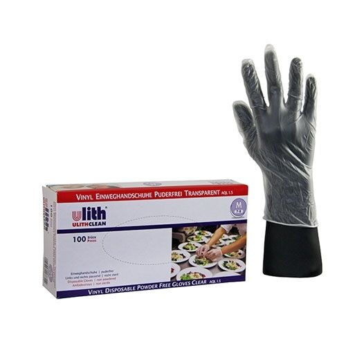 Einmalhandschuhe, Vinyl, transparent, puderfrei Einmalhandschuhe, Vinyl, transparent, puderfrei