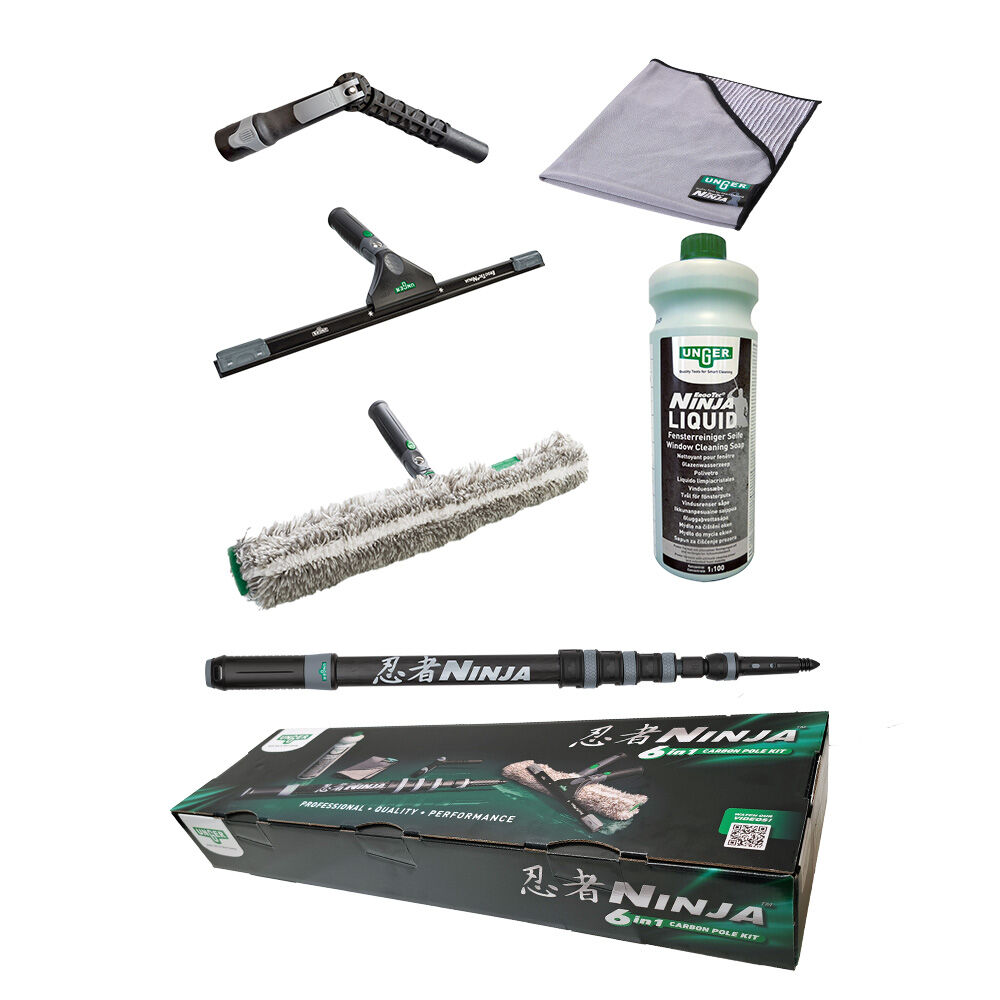 Unger Ninja 6in1 Carbon Teleskopstangen Set