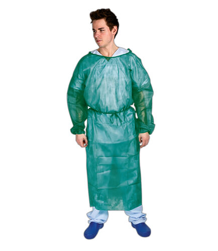 Stations- und Besucherkittel, Vlies, mit Strickbündchen, 100 St./Pck Stations- und Besucherkittel, Vlies, mit Strickbündchen, 100 St./Pck