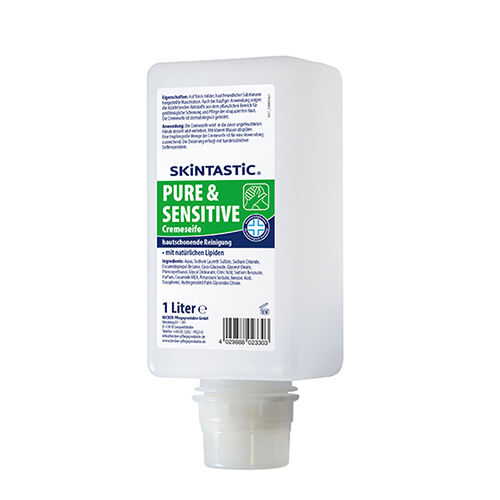 Skintastic pure & sensitive  – Cremeseife, 1 L Softflasche