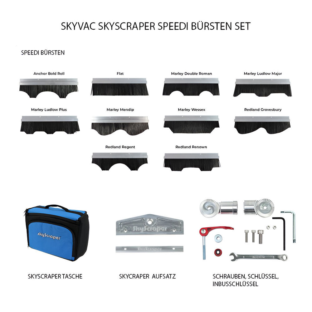 skyVac Skyscraper Speedi Bürsten + Aufsatz Set