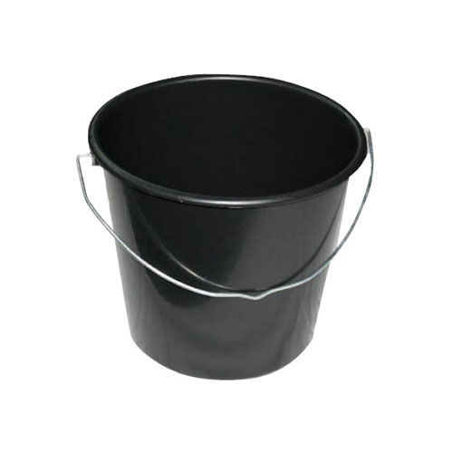 Kunststoffeimer mit Metallbügel, 5 L, schwarz Kunststoffeimer mit Metallbügel, 5 L, schwarz