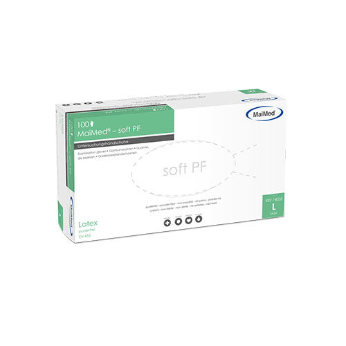 MaiMed soft PF Latexhandschuhe, Gr. L MaiMed soft PF Latexhandschuhe, Gr. L