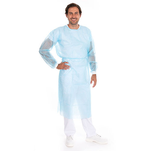 Kittel mit Nackenbindeband, blau, Gr. L