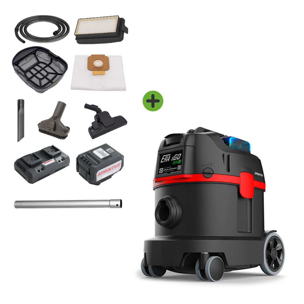 Sprintus ERA iGo Zero Akku-Trockensauger mit 5 Ah Akkus & Ladegerät