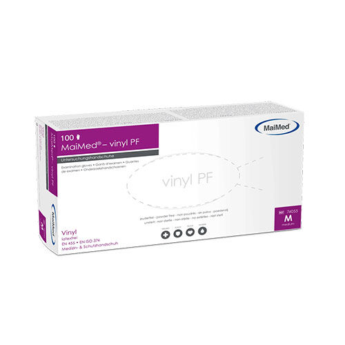 Einmalhandschuhe MaiMed vinyl PF, Vinyl, Gr. M Einmalhandschuhe MaiMed vinyl PF, Vinyl, Gr. M
