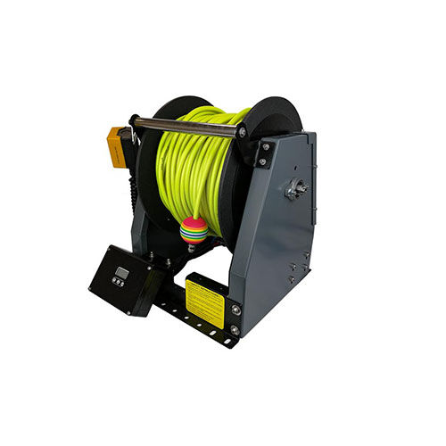 Schlauchtrommel mit Elektromotor, inkl. 100 m 6 mm HIVIZ Schlauch