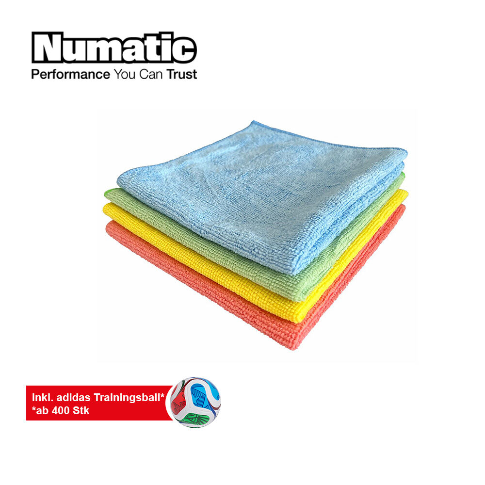 Numatic WM Aktion NuTex Micro320 Mikrofasertuch rot, 400 Stk + adidas Trionda Trainingsball
