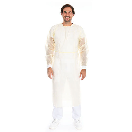 Kittel mit Nackenbindeband, gelb, Gr. XL