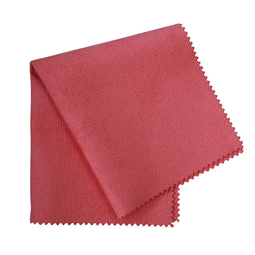 Mikrofaser PU-Tuch, Zick-Zack Rand, rot Mikrofaser PU-Tuch, Zick-Zack Rand, rot